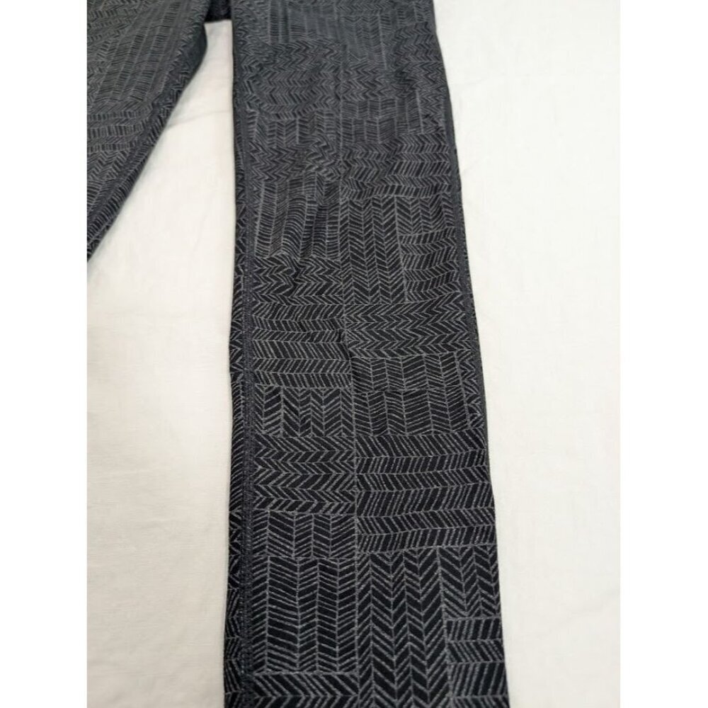 Prana Leggings Womens Medium Black Gray Geo Print Activewear Athletic Outdoor T3 - Picture 2 of 8